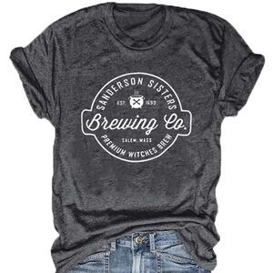 🌖 Halloween Dark Gray Graphic T-Shirt - Sanderson Sisters Brewing Co. - Size L